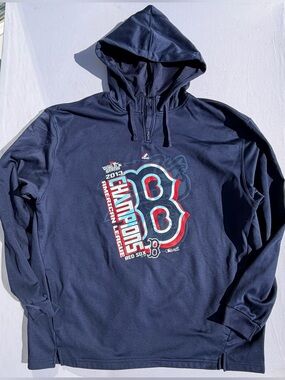 Boston Red Sox 2013 Champions Quarter Zip Pullover Sweatshirt 2XL